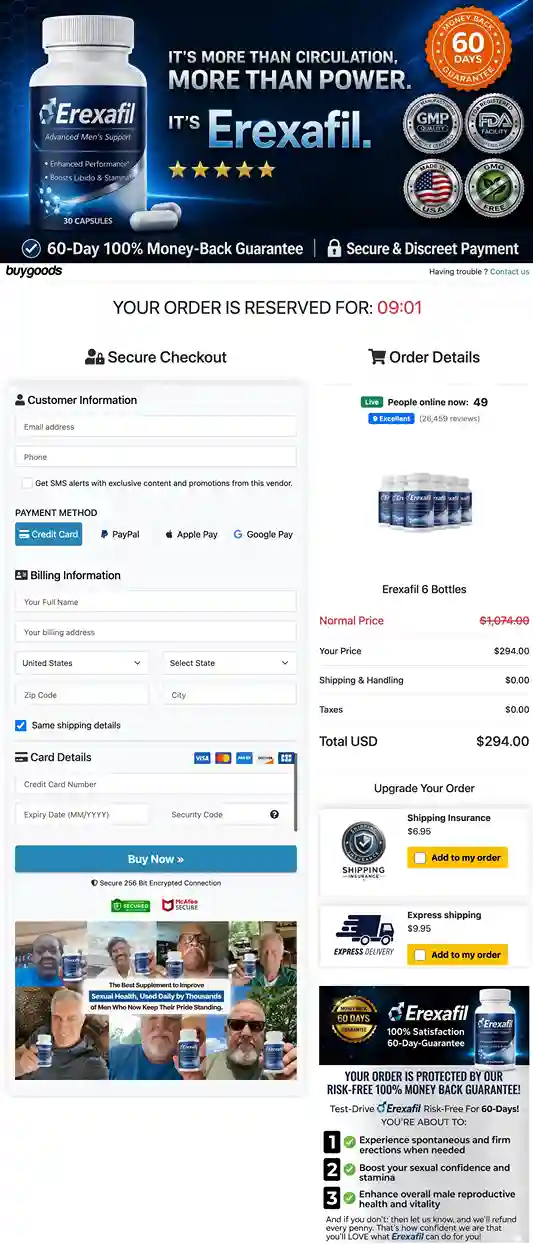 Erexafil Secure BuyGoods Payment Options